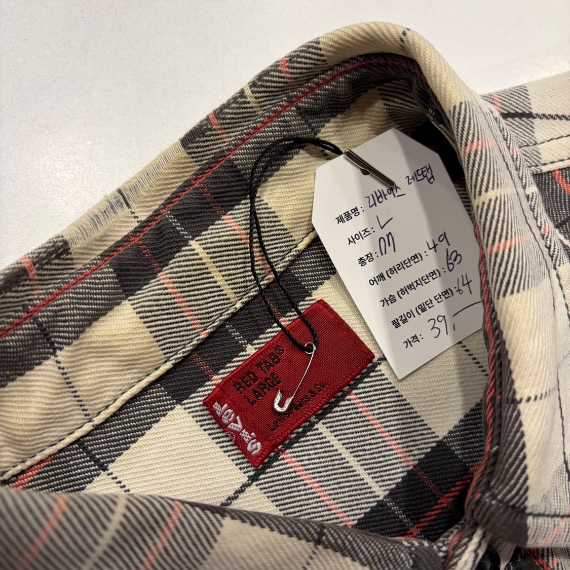 [L] 리바이스 레드탭 투포켓 체크 셔츠 남방 긴팔 B420 상품이미지4