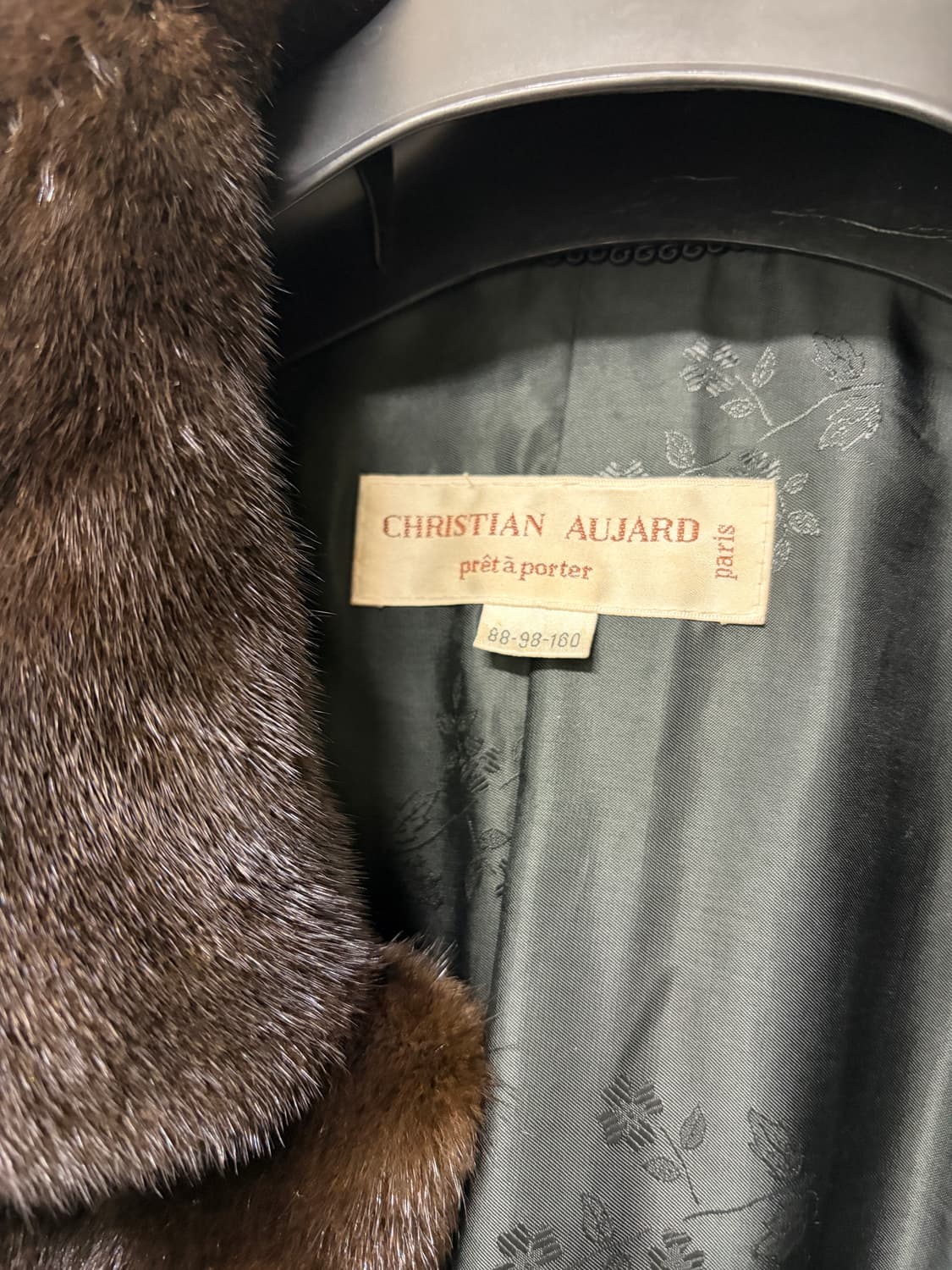 크리스찬 오자르 블랙그라마 밍크모피 코트 상품이미지3
