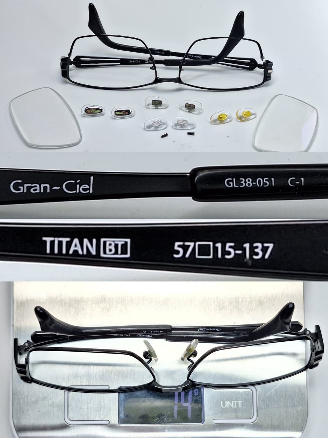 하세가와 Gran-Ciel GL38-051 매트블랙 웰링턴 안경테/일본  상품이미지5