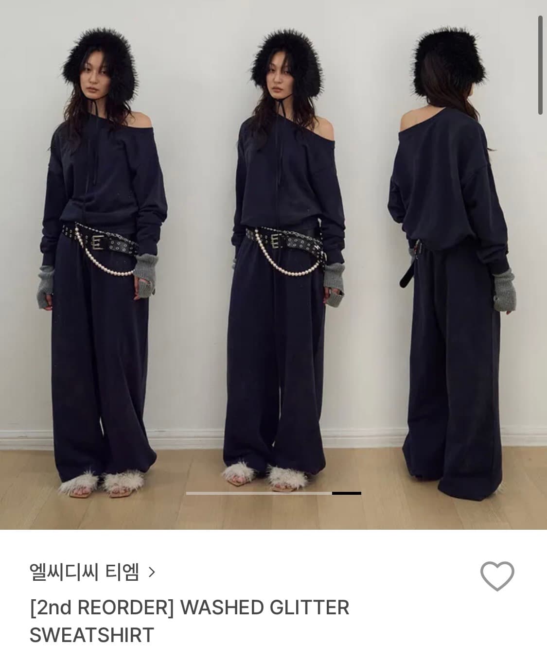 LCDC TM - washed glitter sweatshirt 상품이미지2