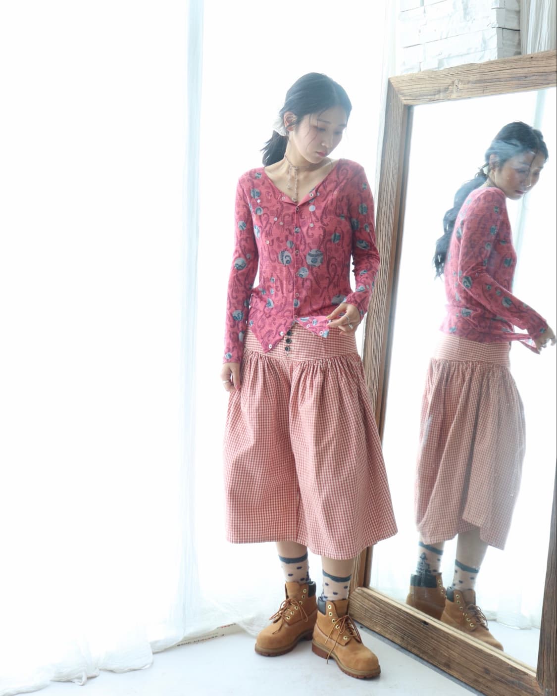 [Sunao Kuwahara] Pink Sequin Cardigan 상품이미지5