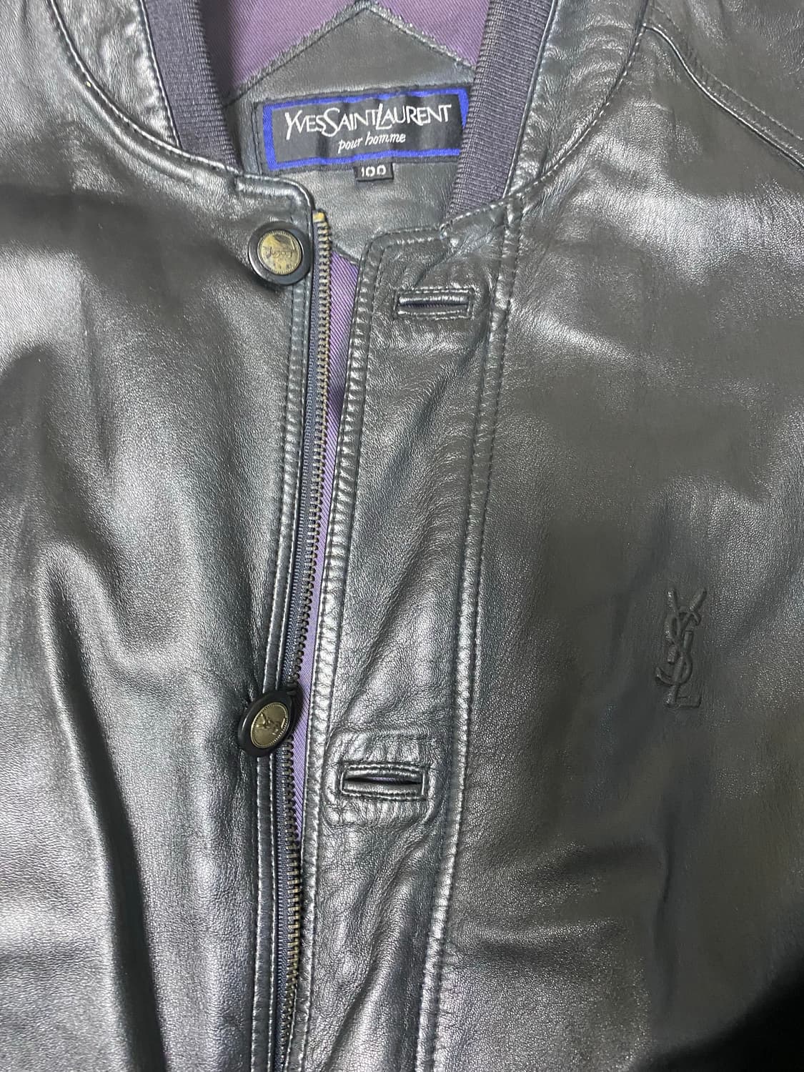 90s 입생로랑 양가죽 자켓 상품이미지2