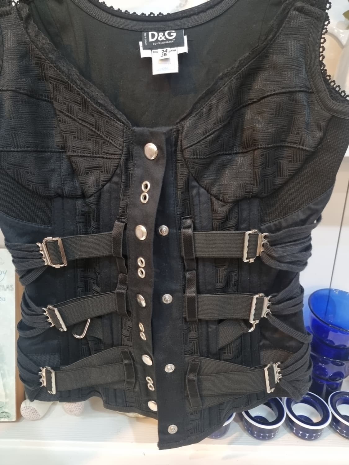 D&G 돌체앤가바나 메이드인이탈리 코르셋 버클탑 (정품) 상품이미지6