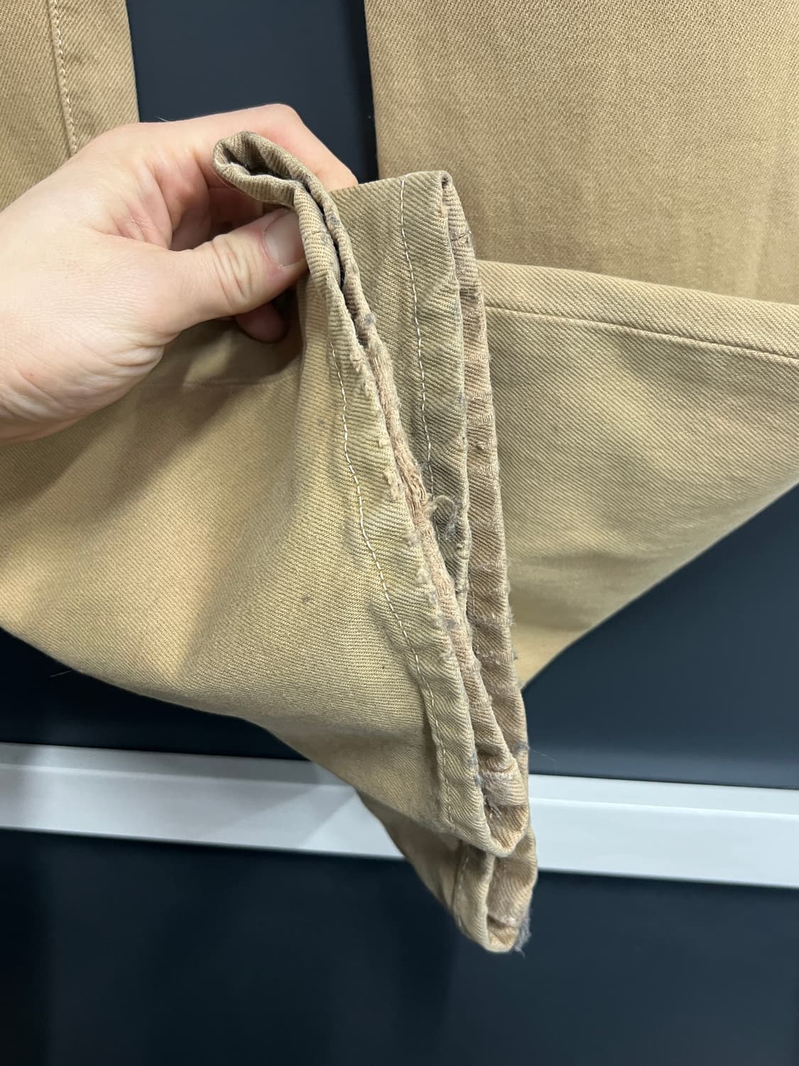 00s Levis 리바이스 501 버튼플라이 베이지 코튼 팬츠 상품이미지4