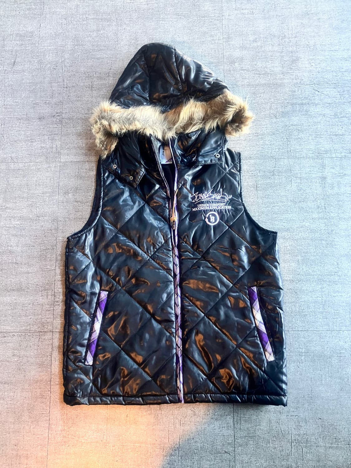 일본빈티지 Bonesoul 핀터깔2k 보헤미안락펑크 울프죠 패딩베스트 상품이미지1