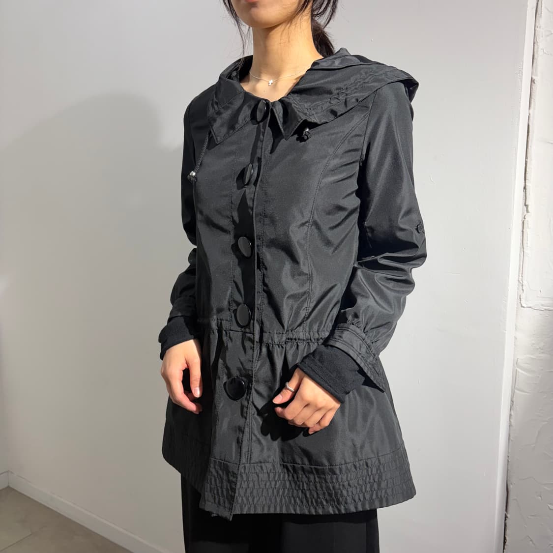 왕단추 블랙 야상 자켓  상품이미지1