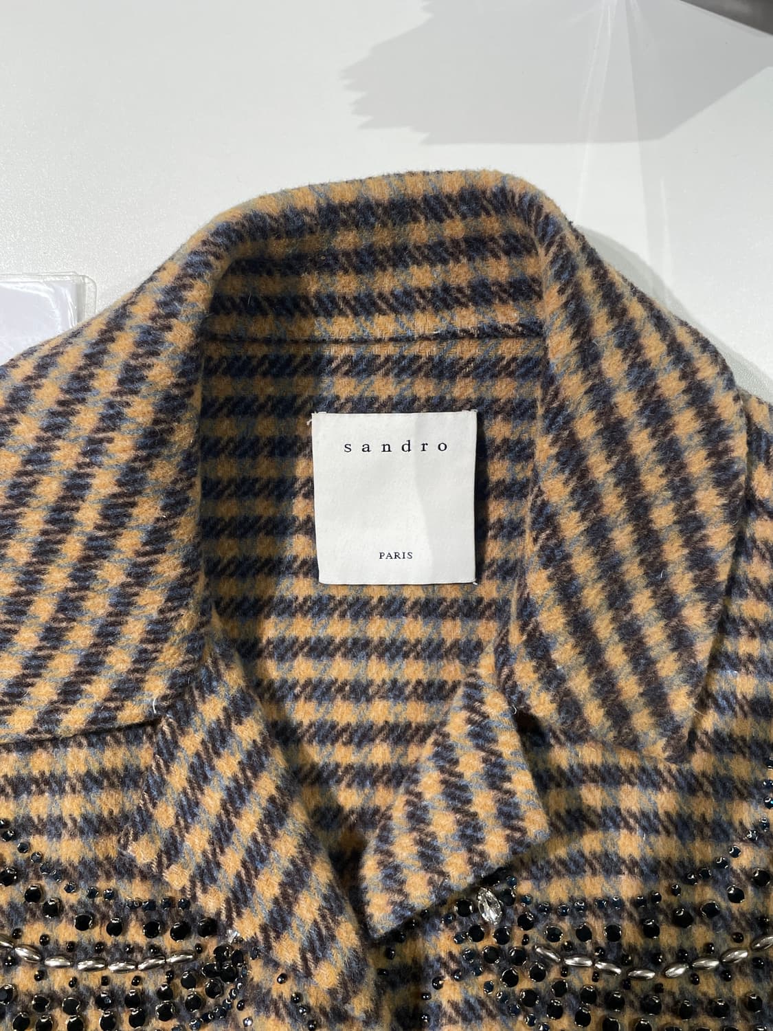 산드로 비즈 체스트 포켓 체크 셔츠 자켓 상품이미지7