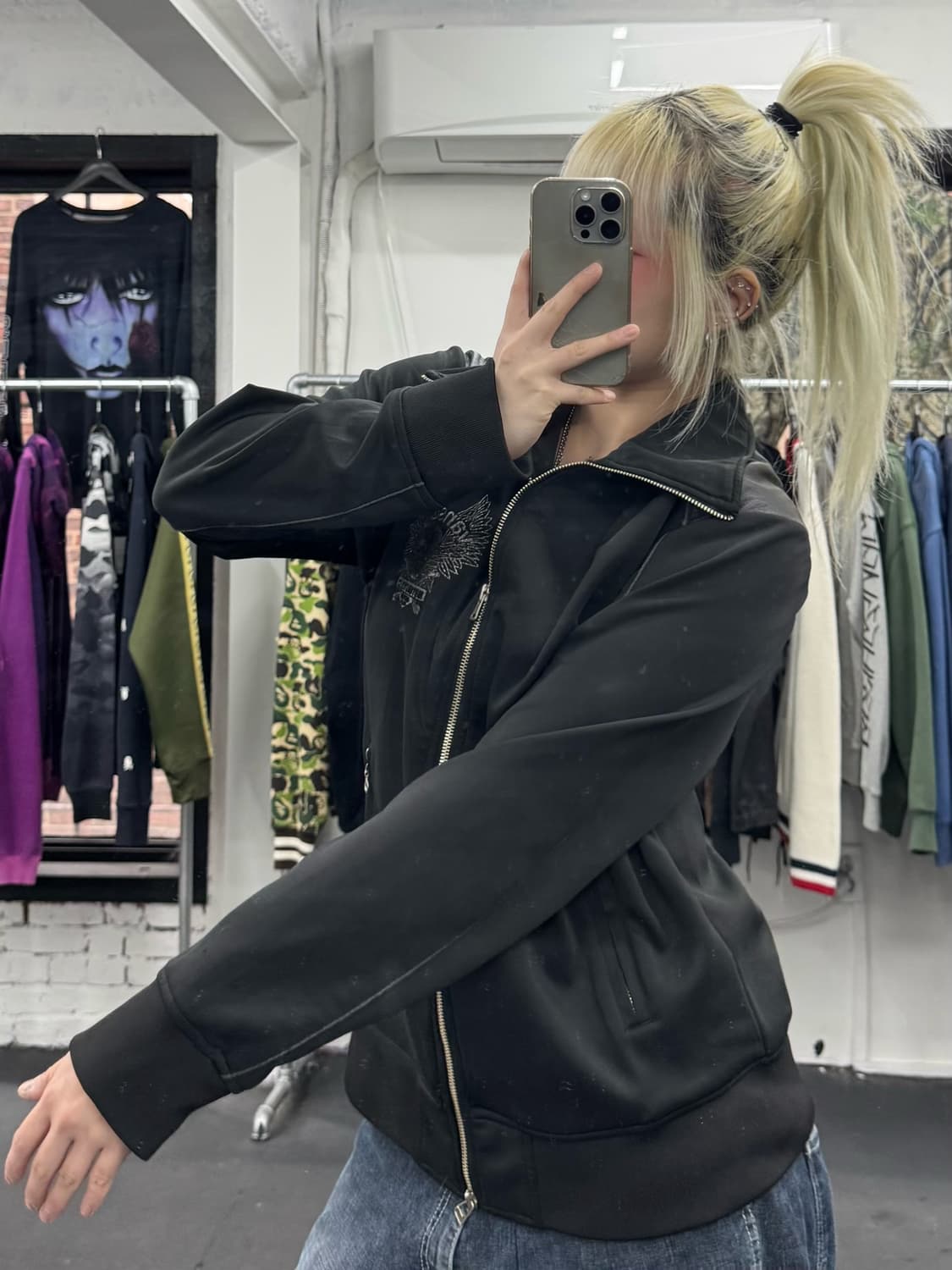 밴슨 레더 빅로고 투웨이 져지 상품이미지5