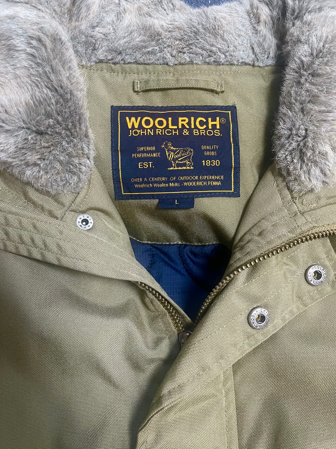 [L] 울리치 N2B 퍼 후드 자켓 카키 상품이미지2