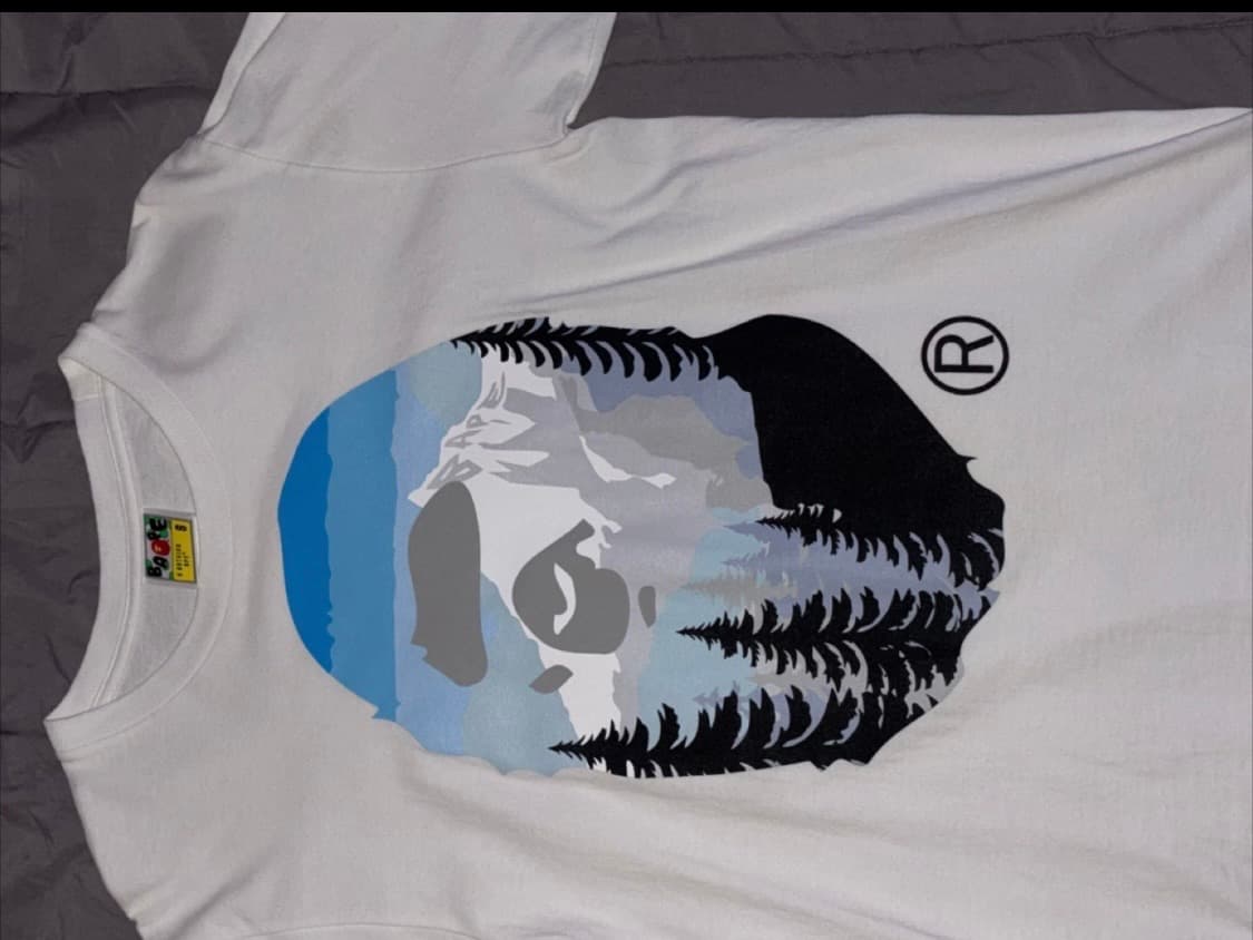 정품 베이프 롱슬리브 화이트 상품이미지2