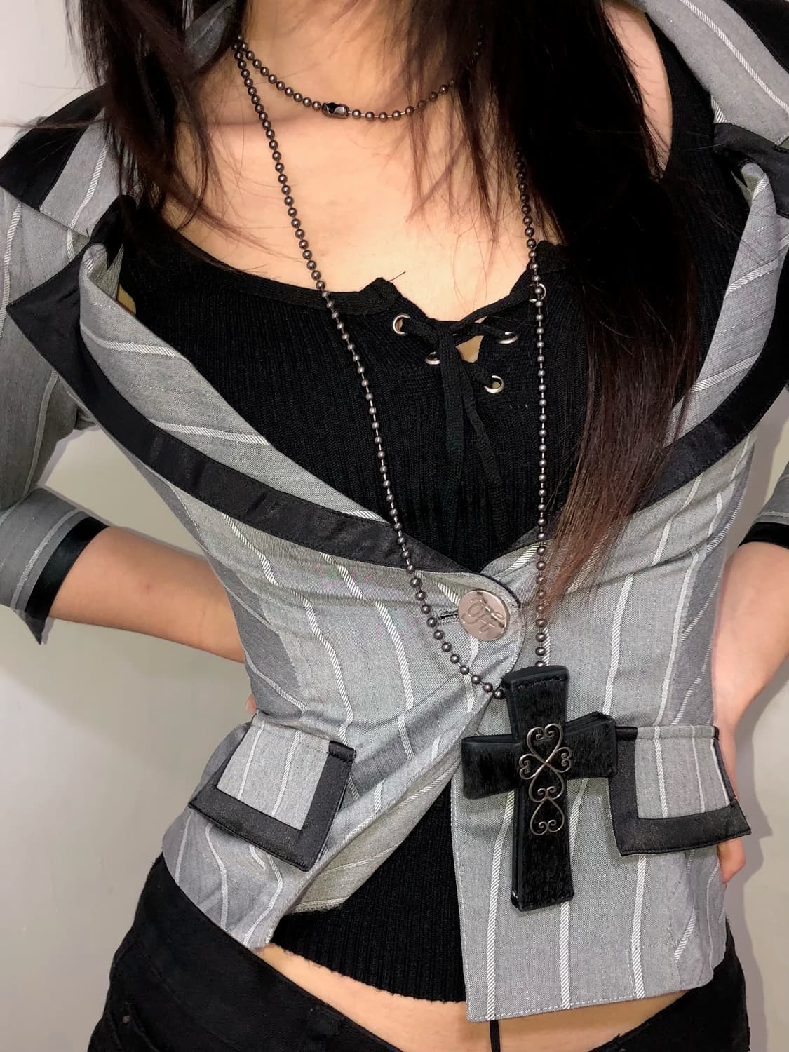 rare gyaru style blazer 상품이미지4