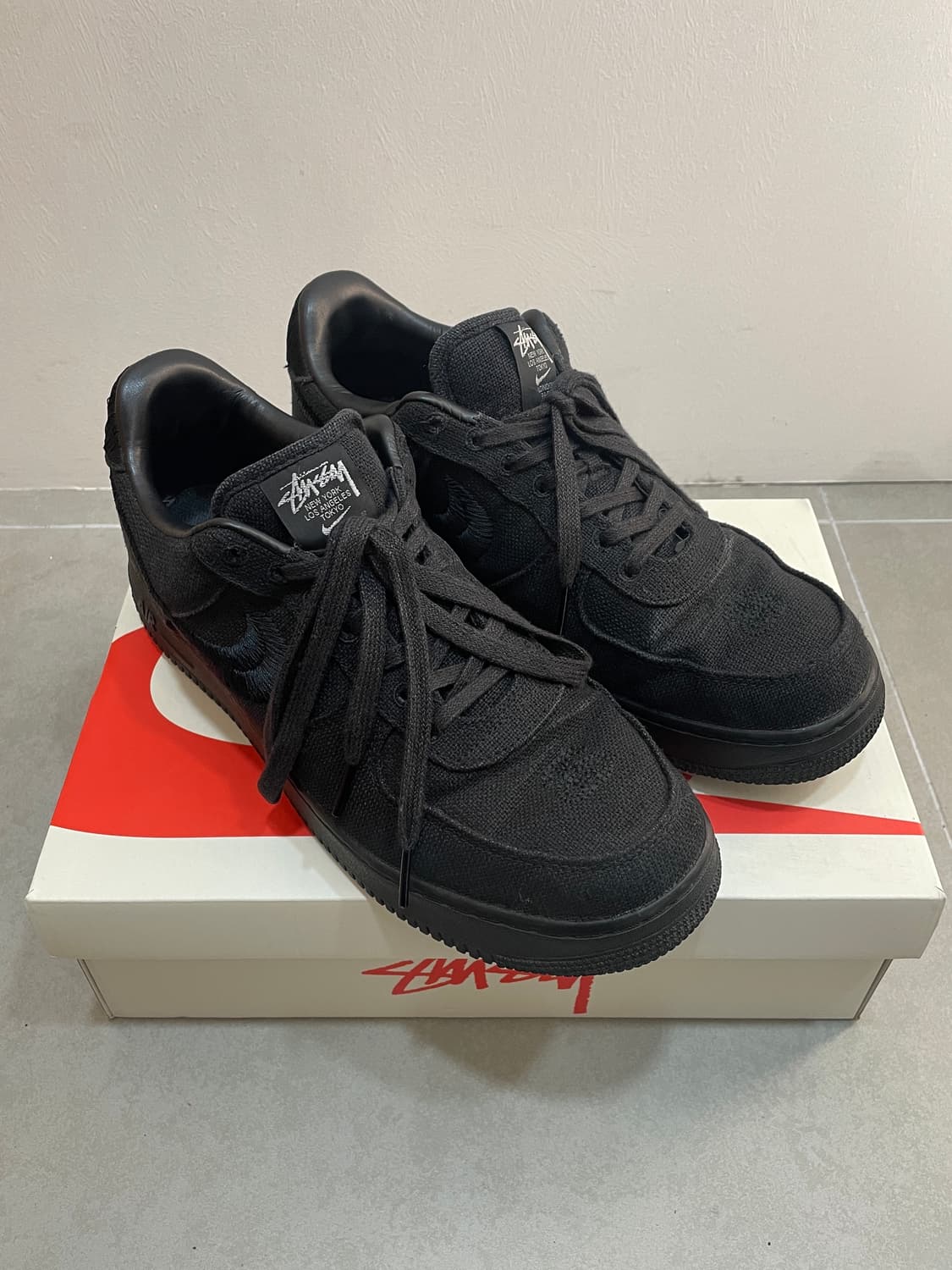 나이키 스투시 에어포스1 블랙 290 상품이미지1