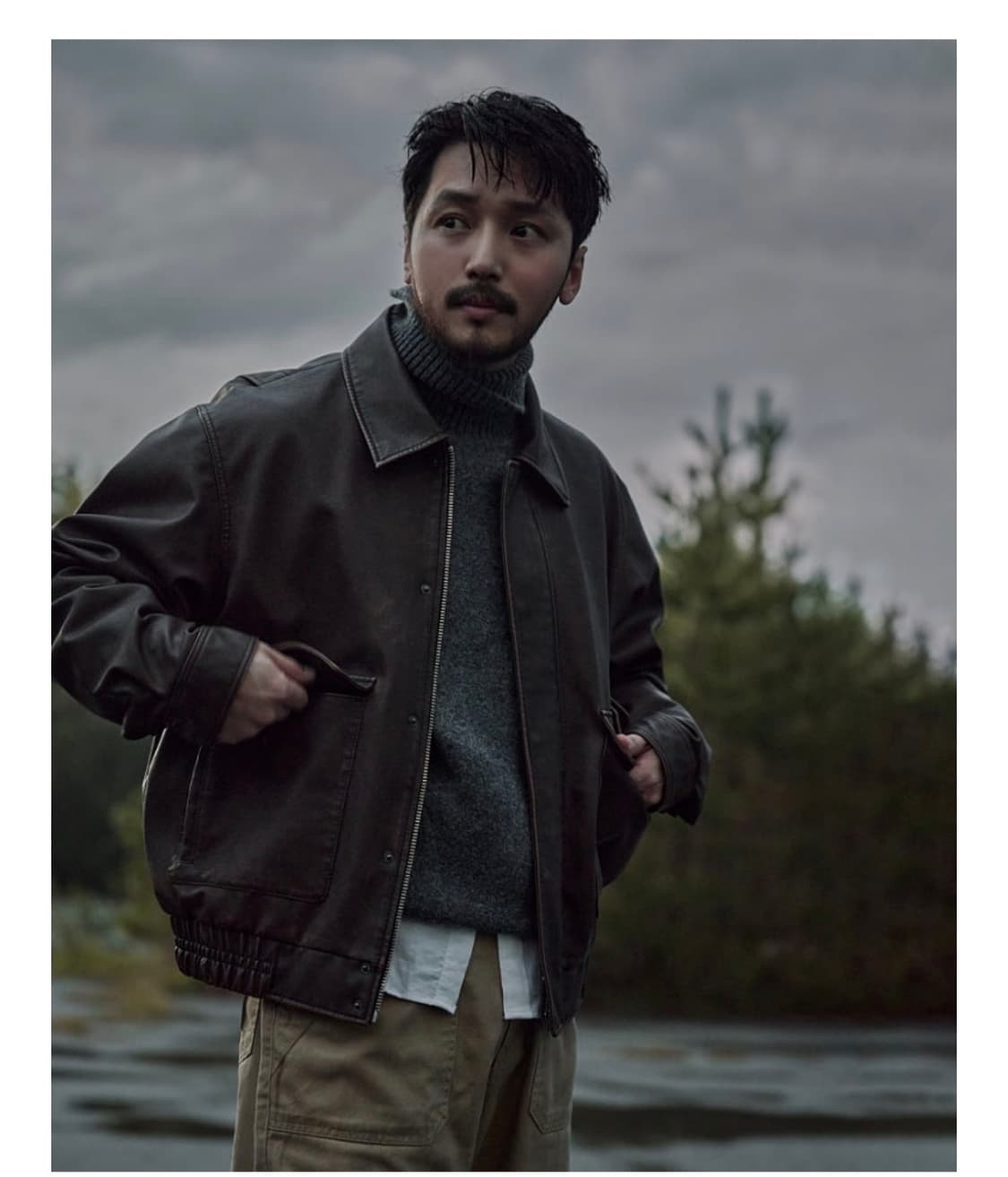 변요한 유니폼브릿지 레더 자켓a-2 상품이미지1