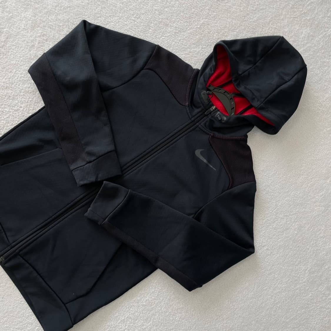 M 나이키 블랙 후드집업 자켓 95 써마 상품이미지3