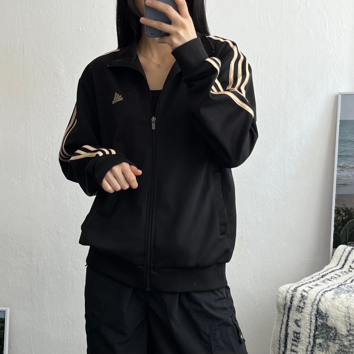 100) 아디다스져지 블랙골드 A0758 상품이미지2