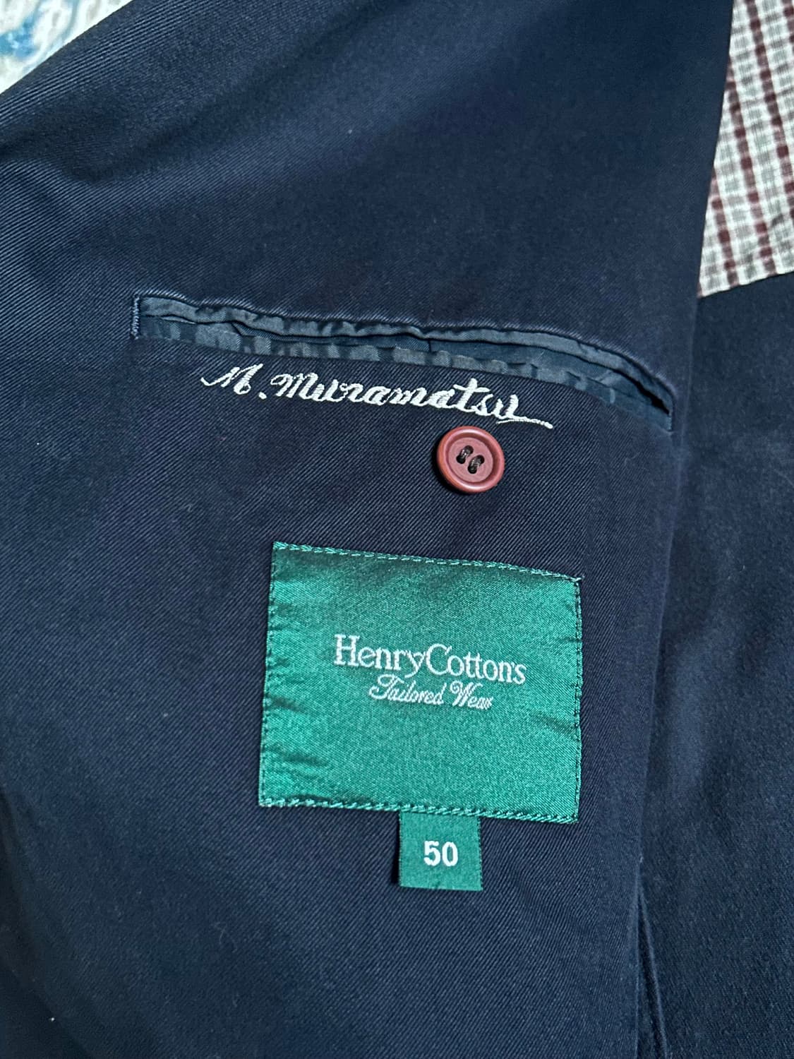 헨리코튼 네이비 코튼 블레이저 Made in Japan 상품이미지8