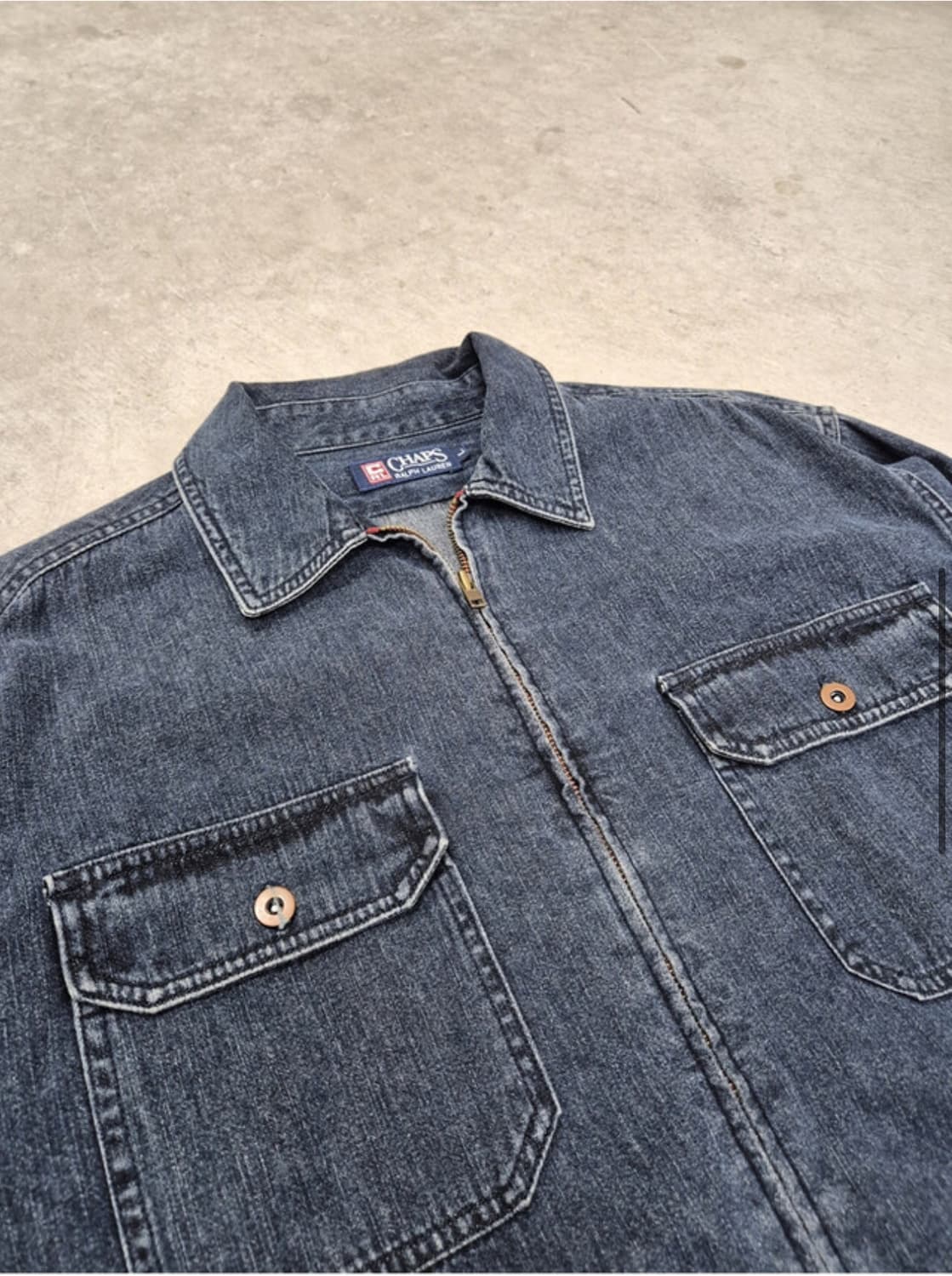 챕스 랄프로렌 집업 데님셔츠 상품이미지3
