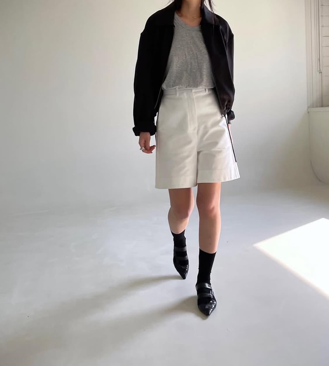 마스큘린 비스코스 블루종 자켓 블랙 상품이미지2