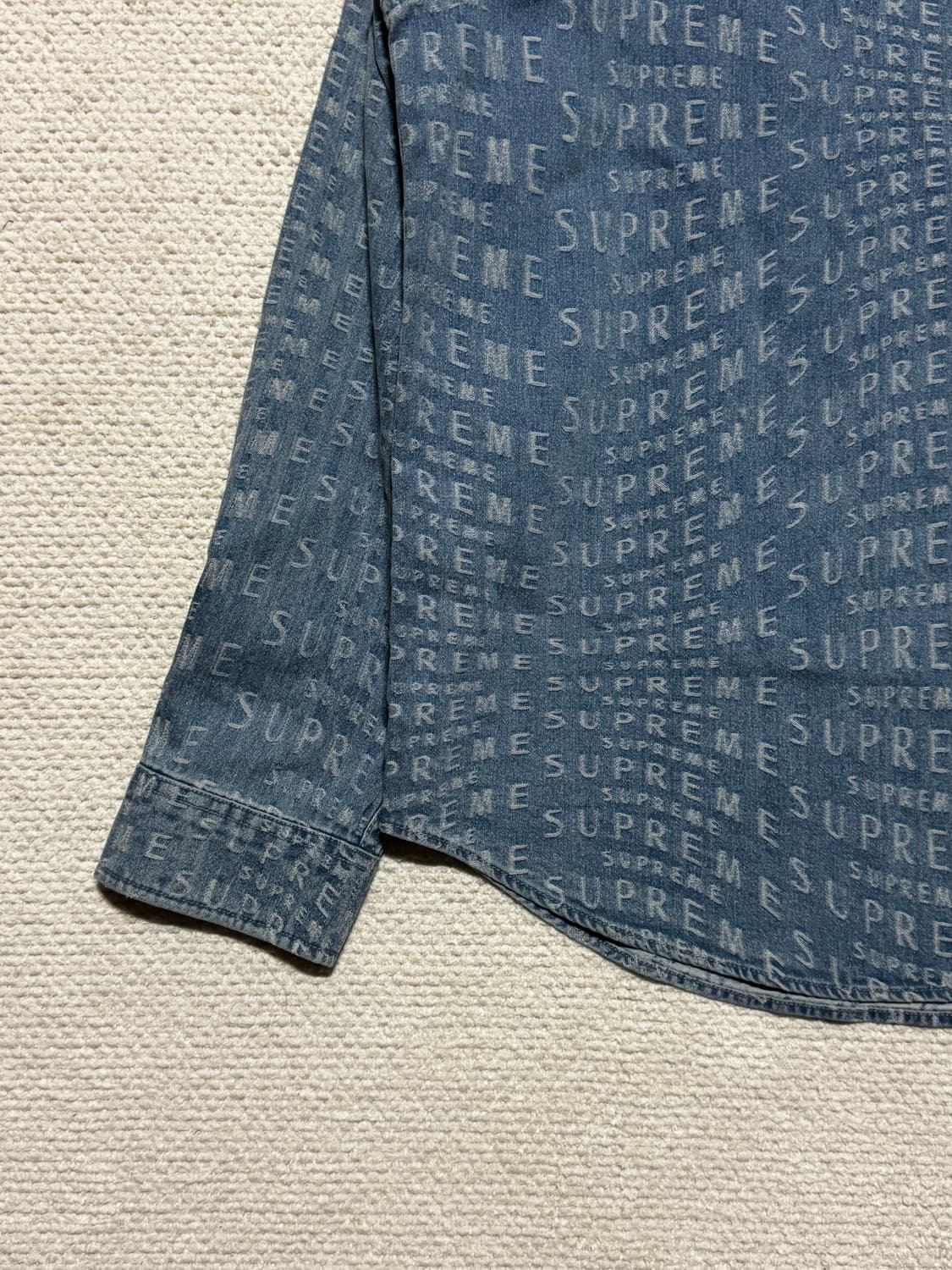 Supreme 수프림 자카드 데님 셔츠 L 상품이미지4