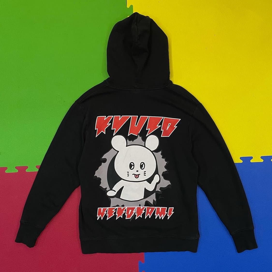 KYUSONEKOKAMI 큐소 네코카미 프린팅 후드티  상품이미지5
