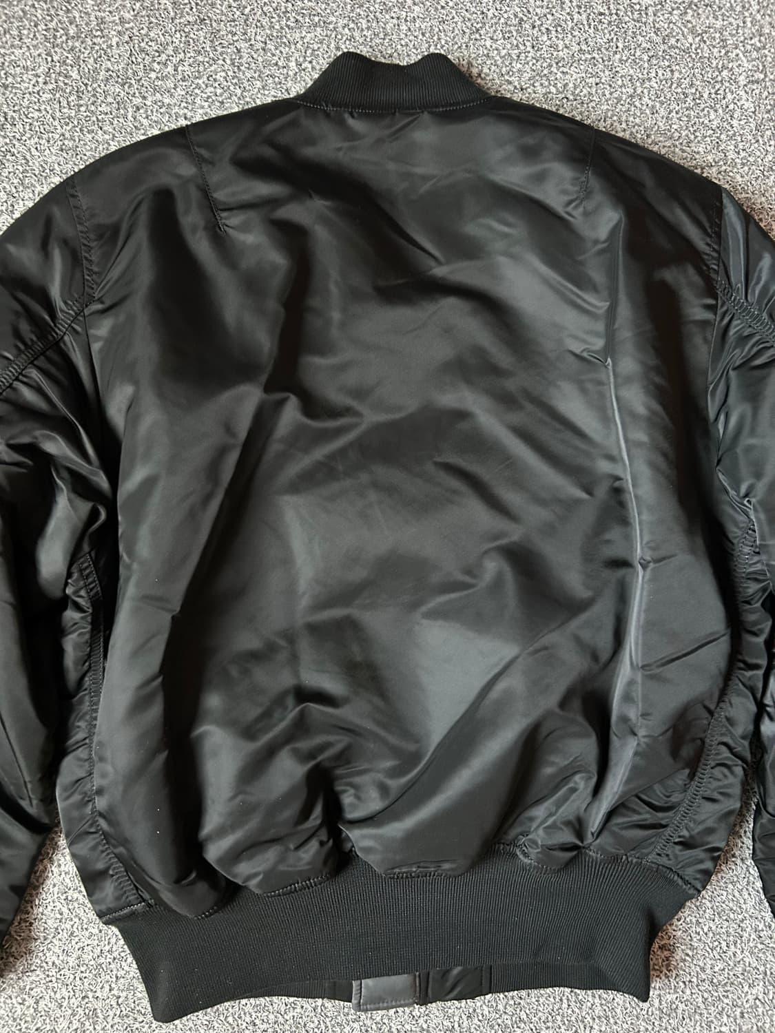 [상태최상] 알파인더스트리 MA-1 블랙 M / 건메탈 라이닝 상품이미지5