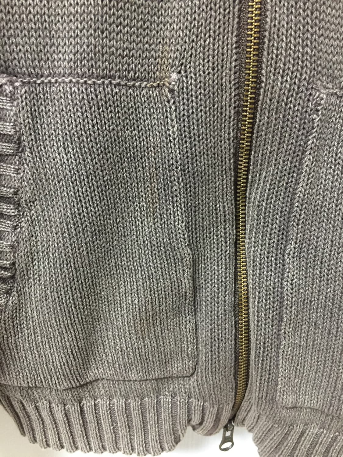 Purple&Yellow 투웨이 빈티지 니트 후드집업 L 상품이미지5