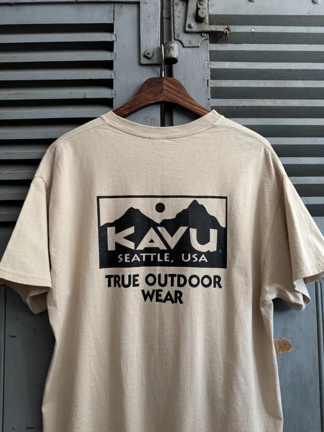 [L]KAVU 카부 재팬 마운틴 로고 티셔츠 상품이미지1