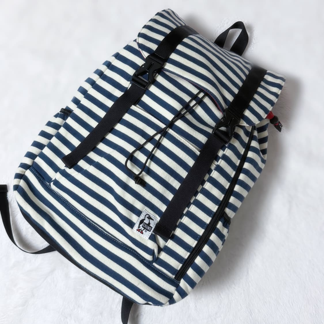 CHUMS 첨스 모리걸 하구미 스즈코 스트라이프 백팩 ≽^•⩊•^≼ 상품이미지3