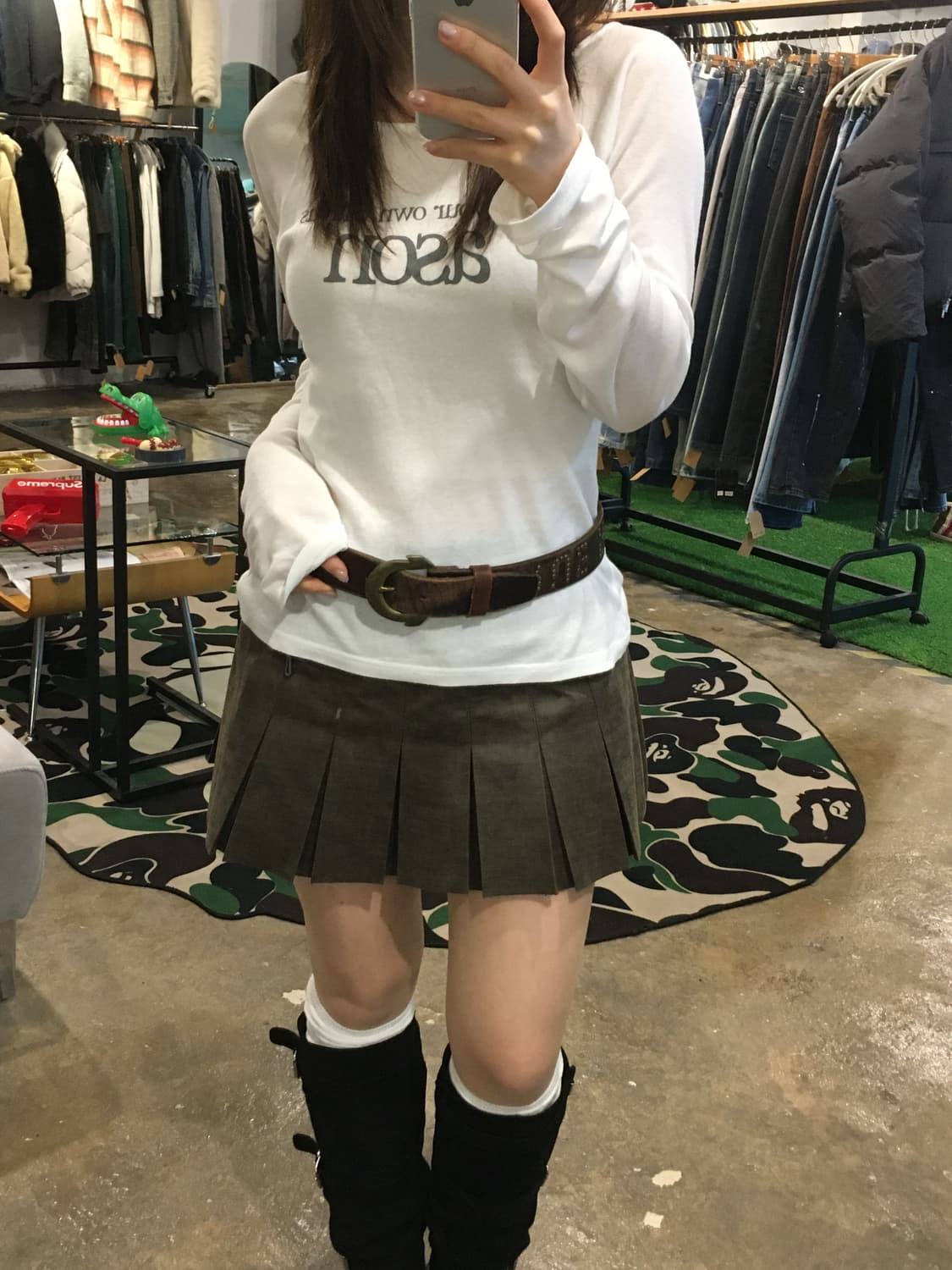 트루릴리전 빈티지 통가죽 벨트 상품이미지8