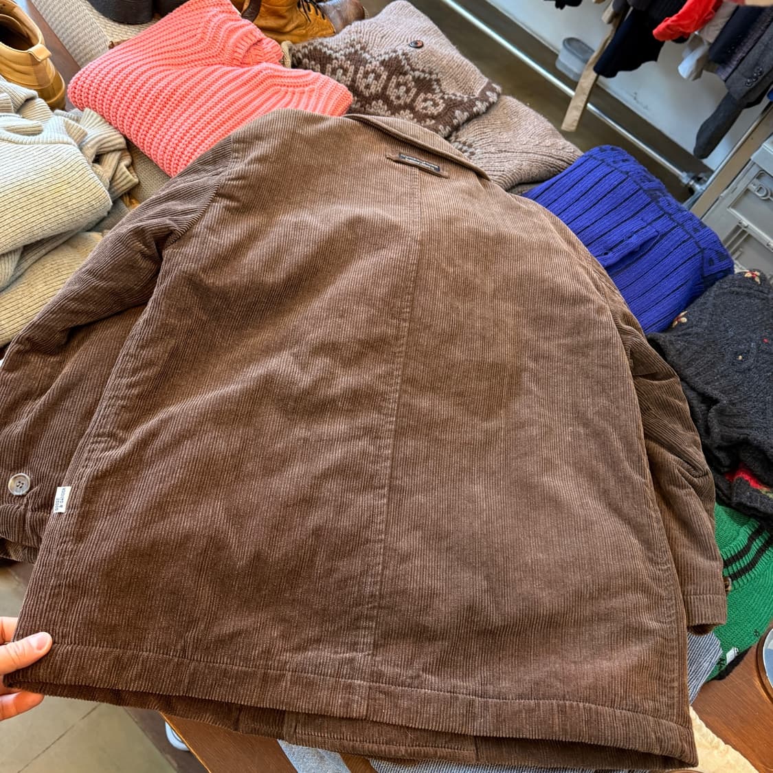 구스앤갠더 일본생산 코듀로이 피코트  상품이미지4