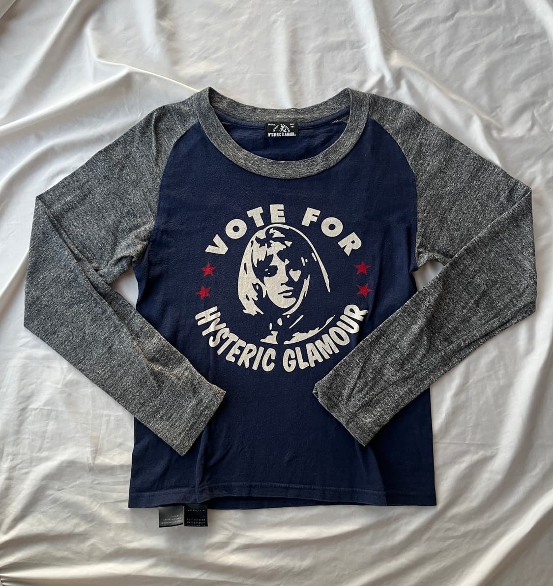 히스테릭 글래머 히스걸 투표 해 나그랑 롱 슬리브 긴팔 티셔츠 상품이미지1
