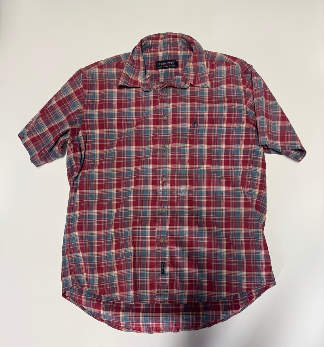 빈폴 스포츠 올드스쿨 레트로 빈티지 반팔 체크 셔츠 L ~ XL 상품이미지1