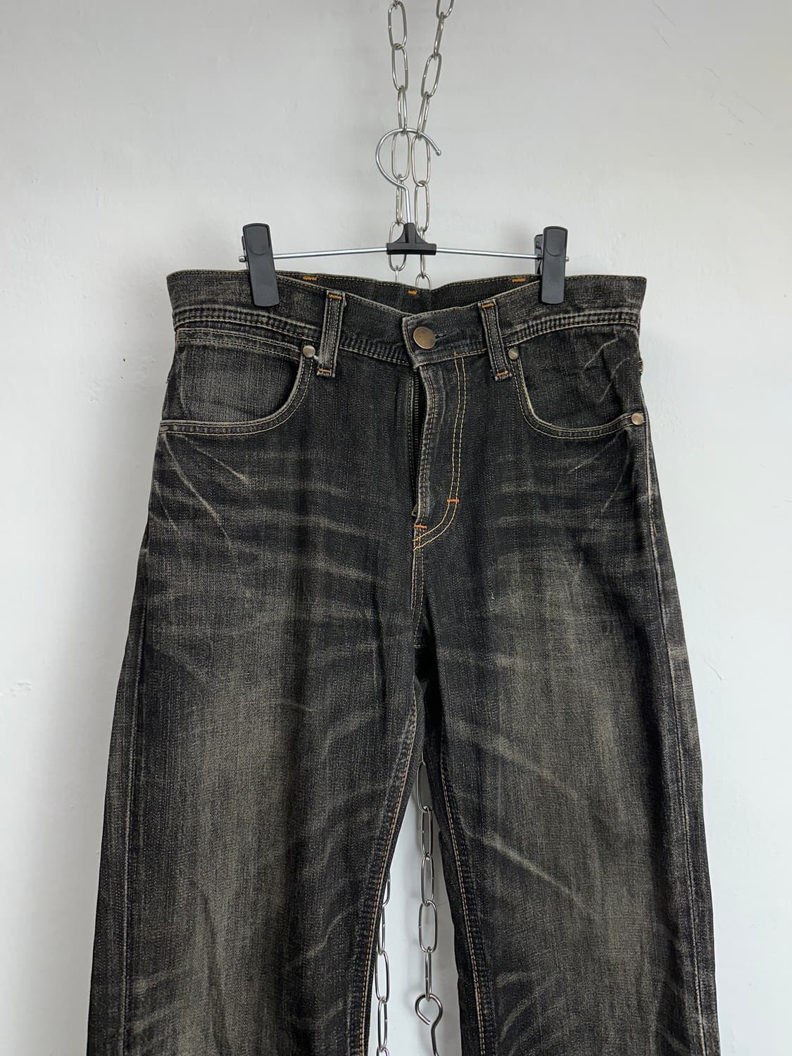 Wrangler 2000s 'Whisker Wash' Black Deni 상품이미지6