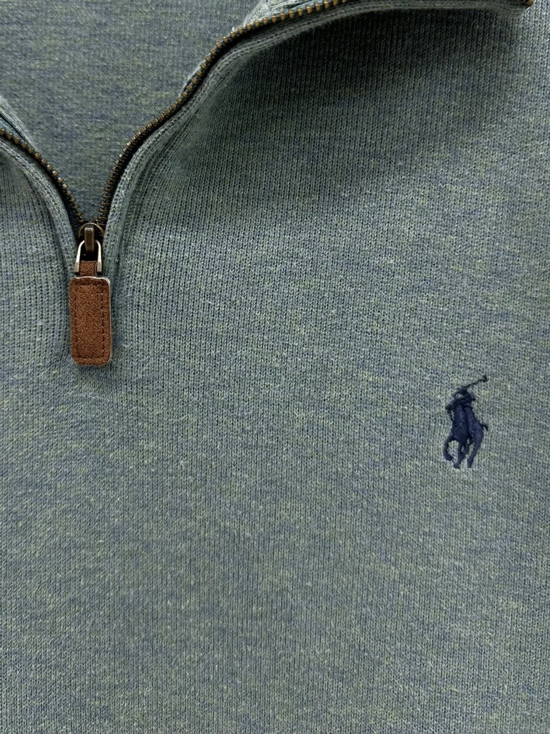 폴로 하프집업 니트 그린그레이 (L)  상품이미지4