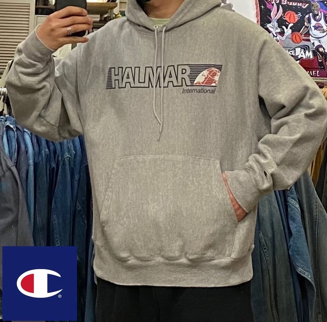 90s USA 챔피온 리버스위브 후드 상품이미지1