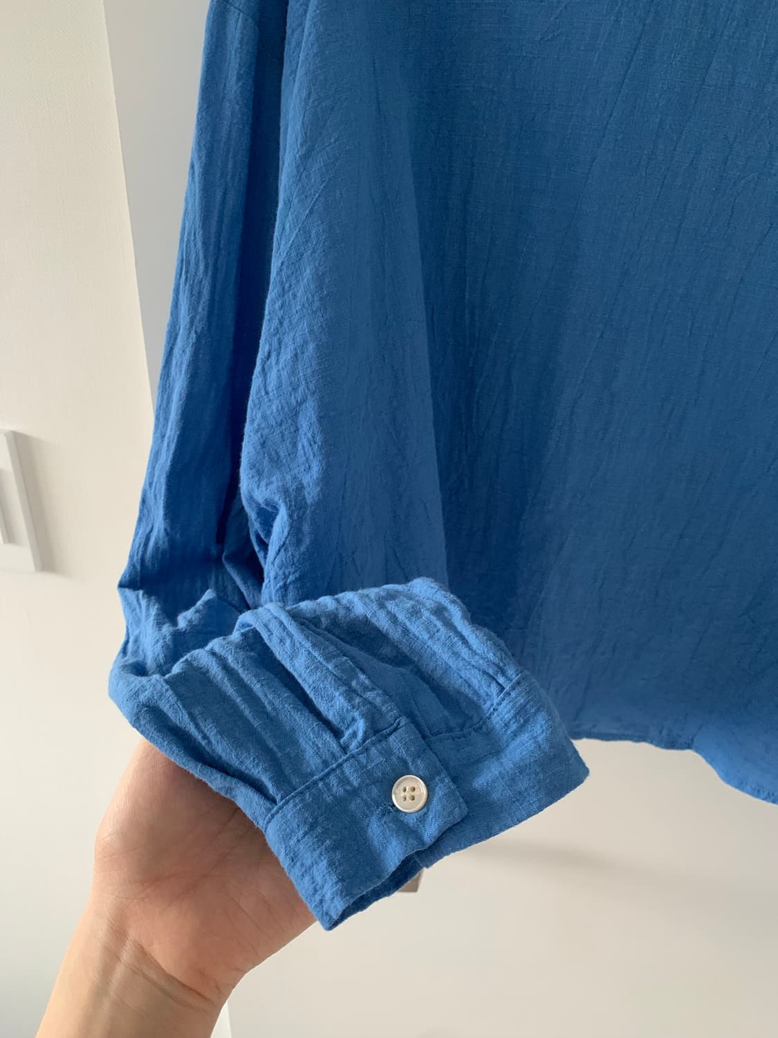 블루 코튼 가디건 상품이미지4