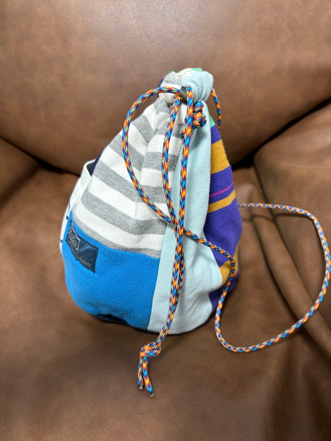 폴로 랄프로렌 리메이크 패치워크 조리개 크로스백 상품이미지4