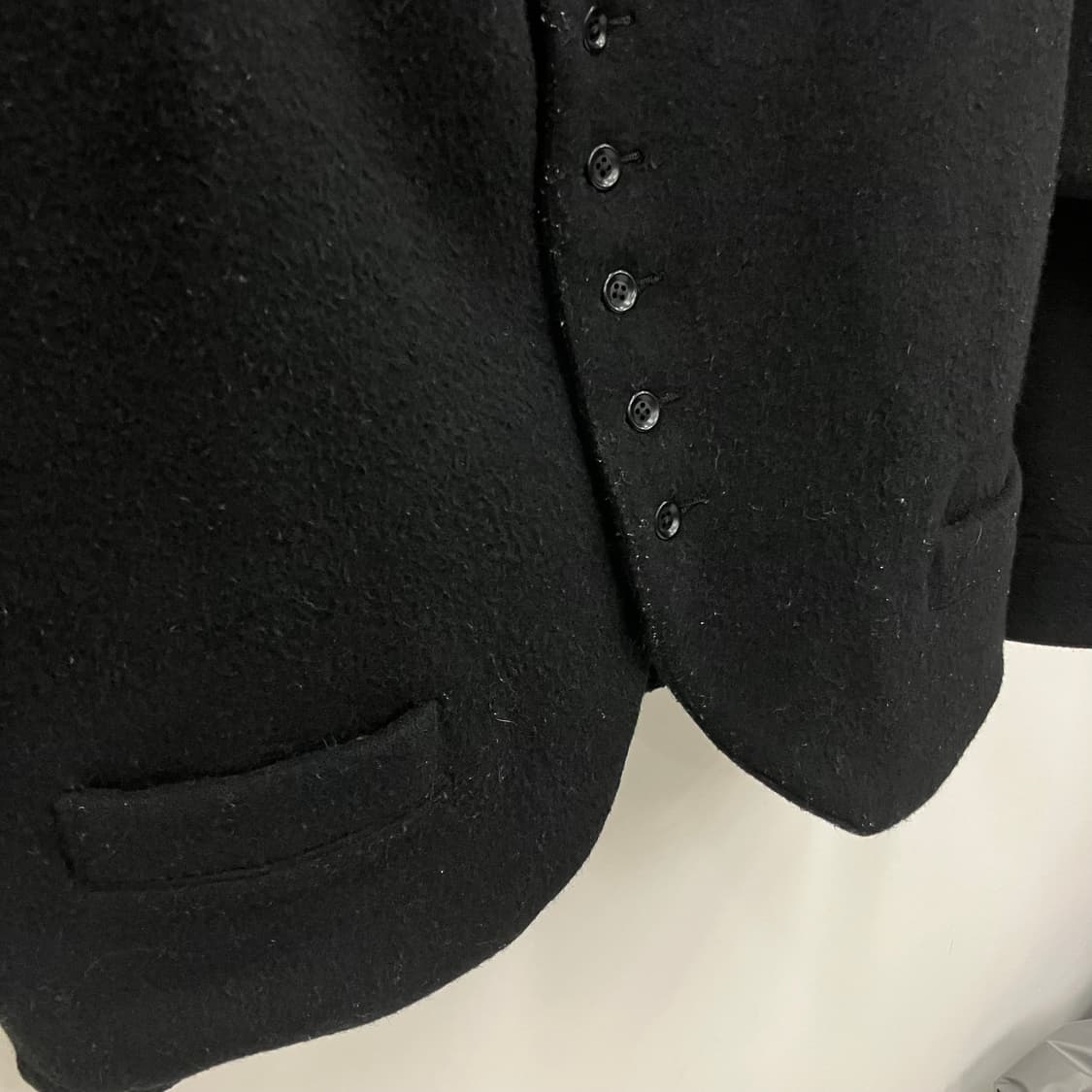 캐피탈 블랙 울 버튼 자켓 상품이미지5