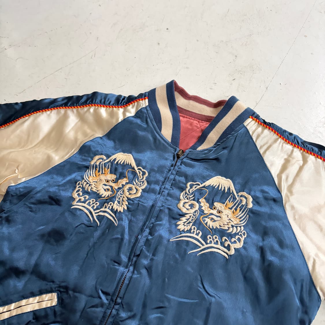 JAPAN 빈티지 리버시블 스카잔 M 상품이미지5