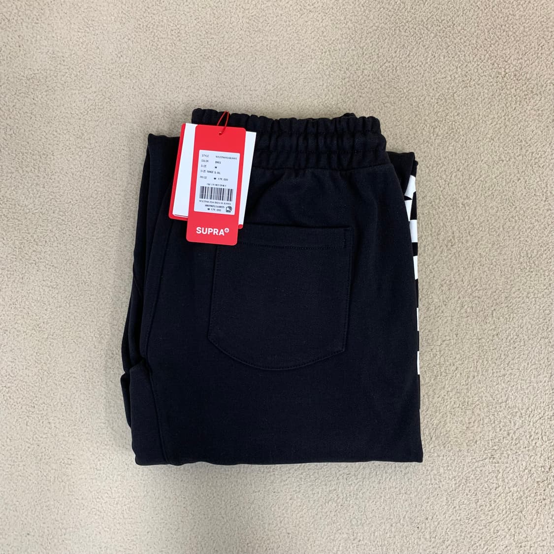 SUPRA 수프라 빅로고 스웻 조거 팬츠(M/블랙) 스웻셋업 상품이미지9