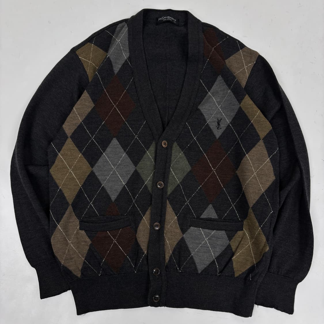 입생로랑 아가일 가디건 상품이미지3