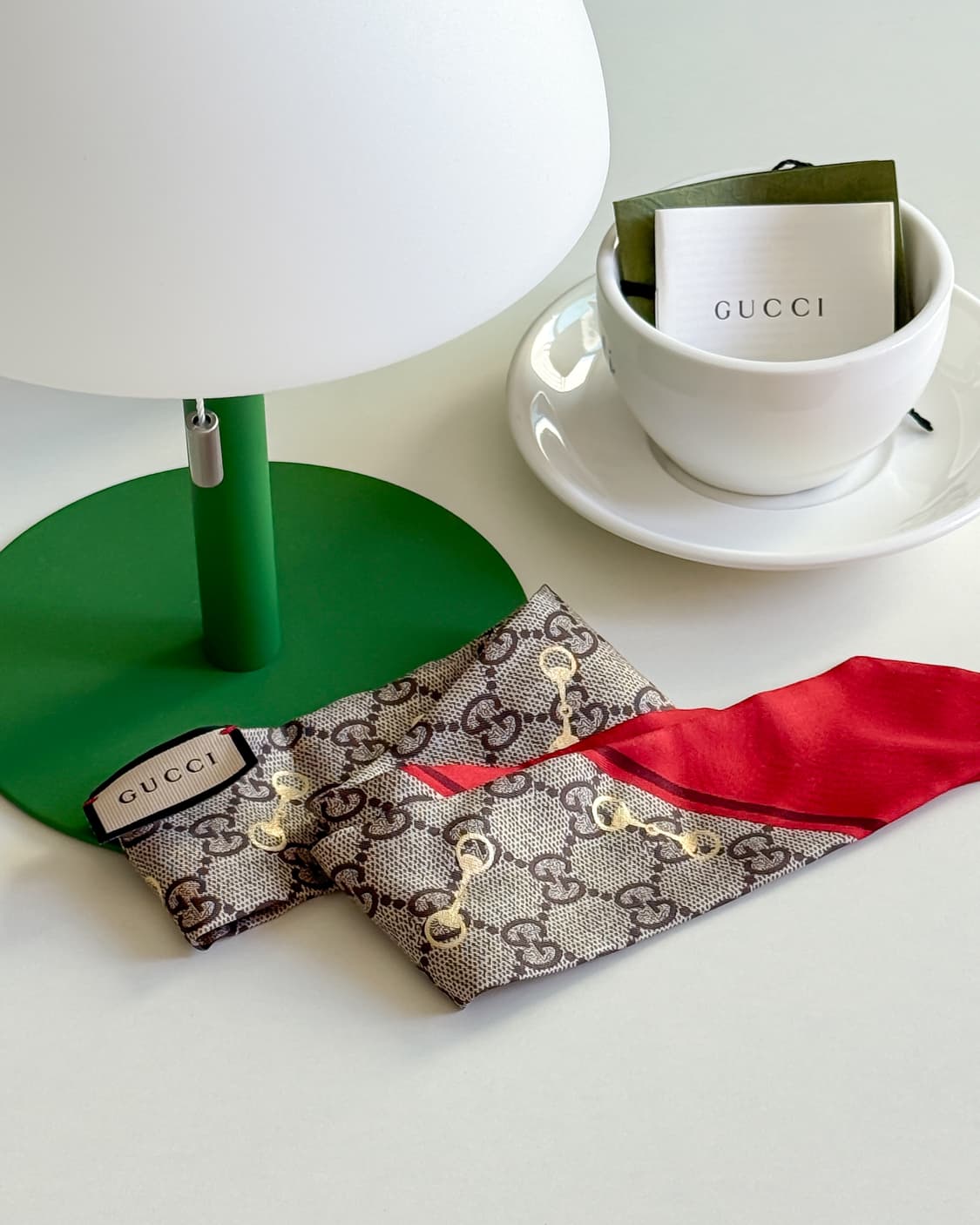 구찌 홀스빗 실크 넥보우 트윌리 상품이미지1