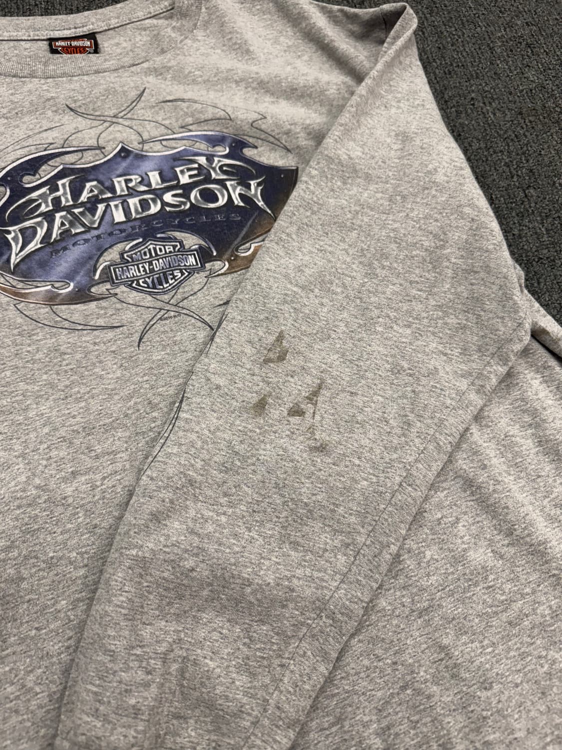 할리데이비슨 빈티지 후면 독수리 프린팅 롱슬리브 상품이미지5