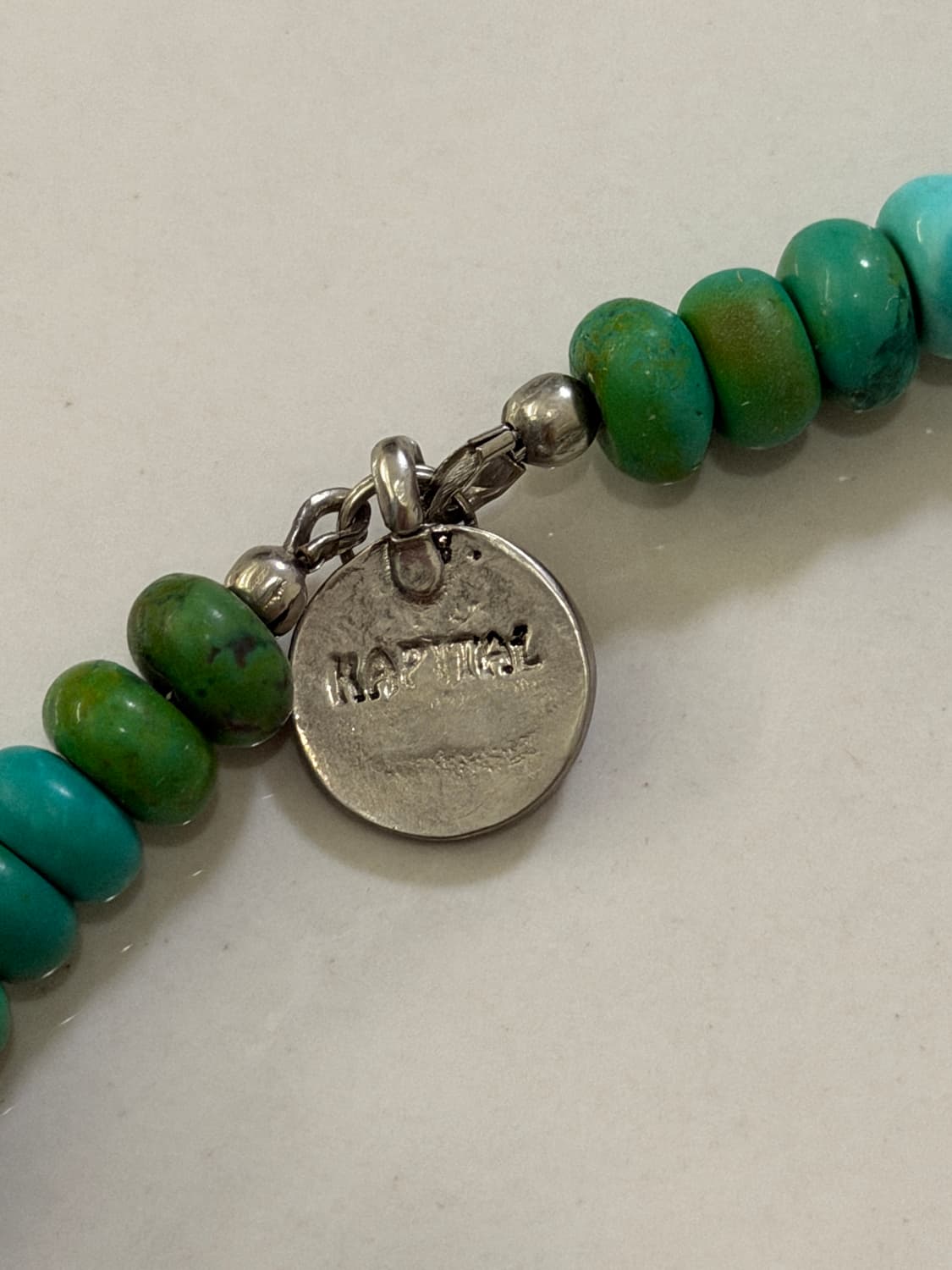 캐피탈 터키석 사슴 가죽 프린지 목걸이 상품이미지2