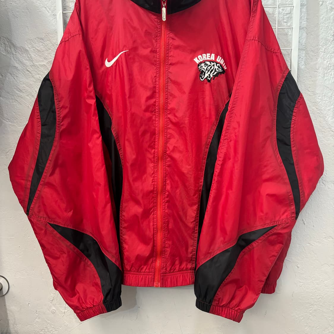 00s 나이키 올드스쿨 고려대학교 레드 바람막이 3XL 상품이미지4