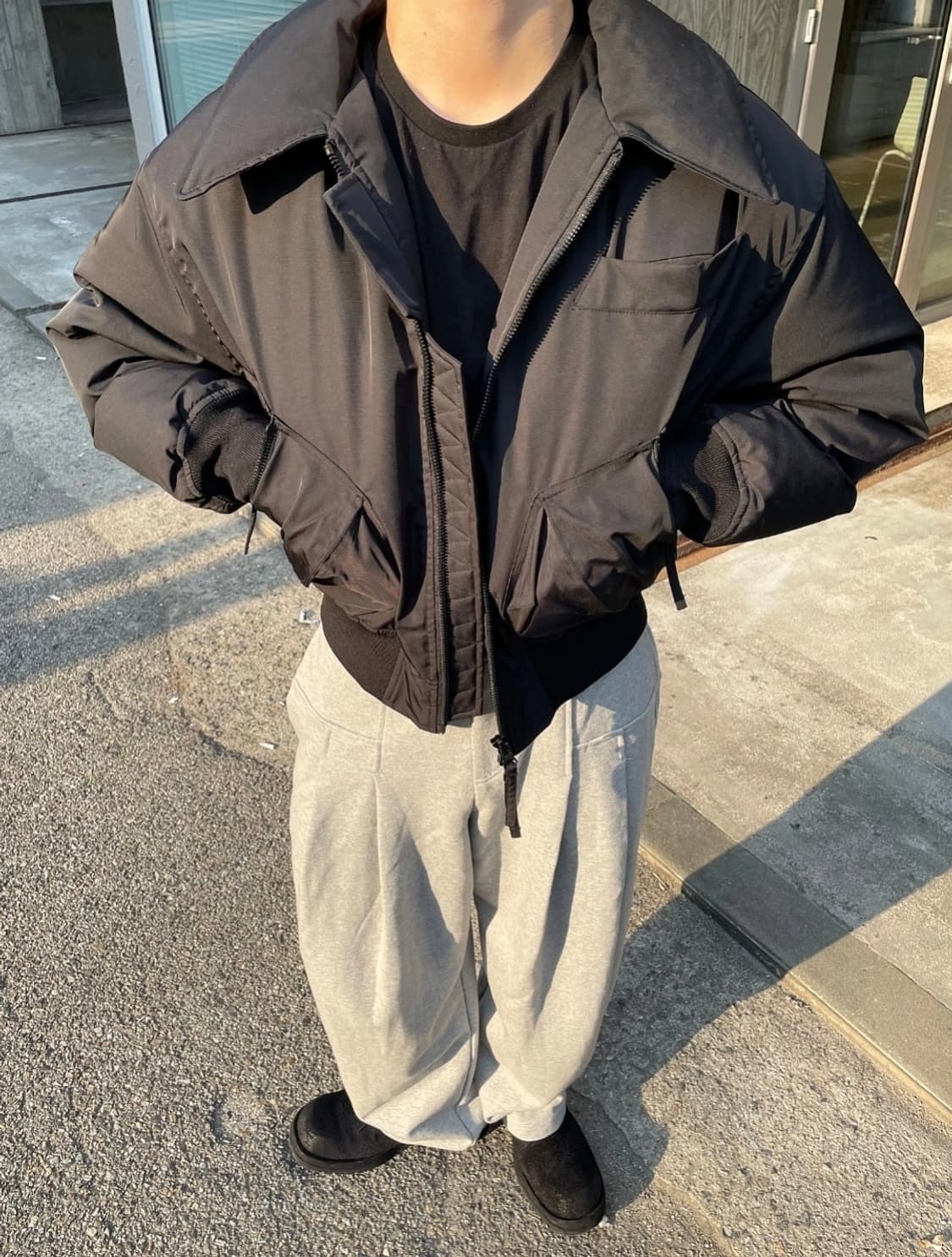 DNSR 디엔에스알 플라이트 덕다운 크롭 패딩 상품이미지3