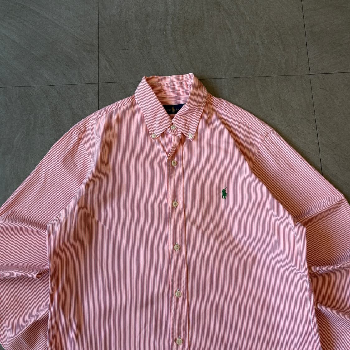폴로 정품 레드 체크 클래식 로고 셔츠 상품이미지3