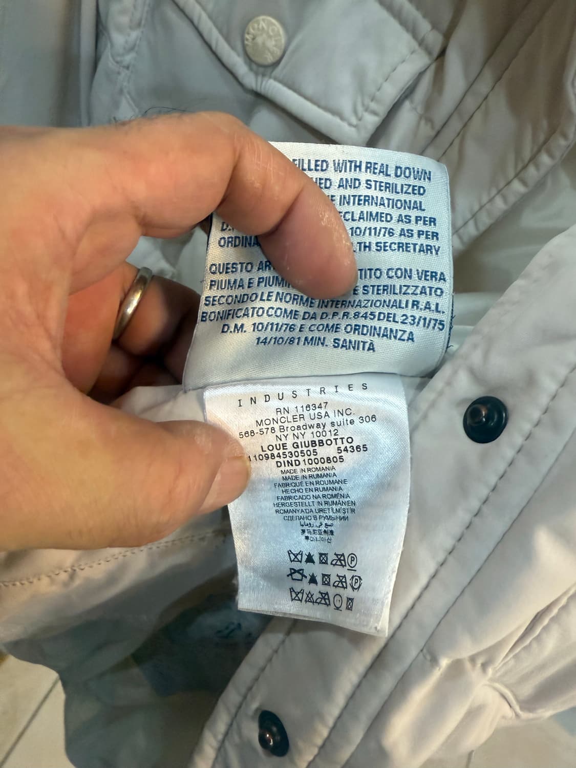 1/44-55 정품 몽클레어 경량패딩 팝니다 상품이미지6