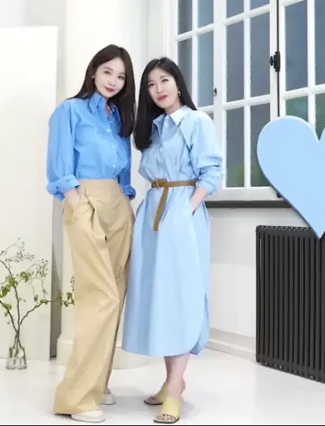 아비에무아 볼레로 레이어드 셔츠 원피스 블루 1회착 상품이미지4