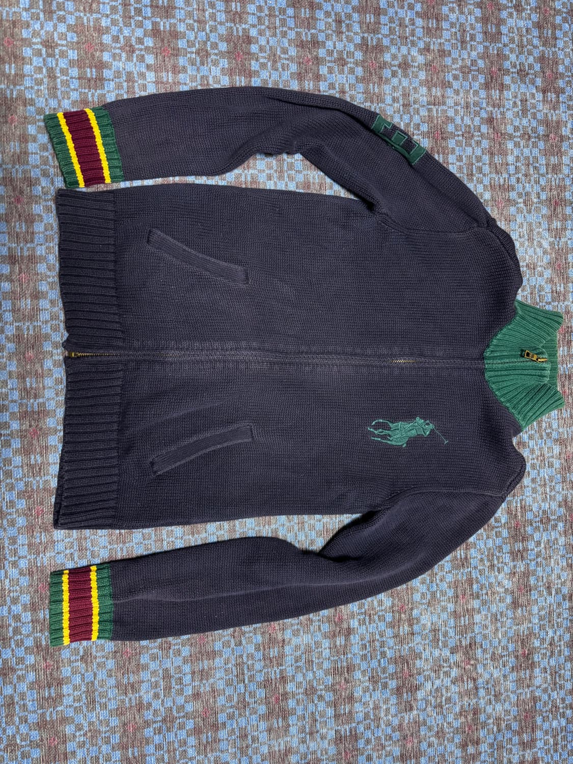 폴로 니트 집업 상품이미지1